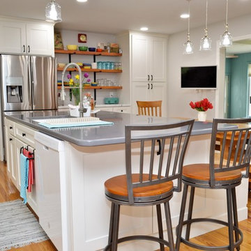 Monticello, IN. Haas Signature Collection. Unique Multi-Surfaced Kitchen