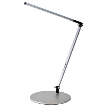 Koncept Z-Bar Solo LED Desk Lamp With Base, Silver