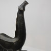 Modern Abstract Minimalist Horse Statue 21", Cubist Bronze Iron Vintage Style