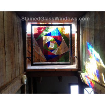Professionally installed stained glass panels