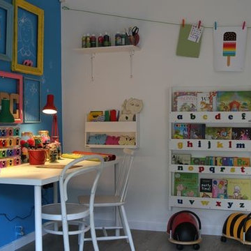 Tidy Books Kids Bookcase White with alphabet