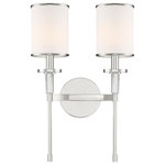 Crystorama - Crystorama HAT-472-PN Hatfield - Two Light Wall Mount - With details like steel trimmed round shades and crystal accents, the Hatfield's distinctive look has versatile appeal to suit all style bathrooms and living spaces. ItGs clean, silhouetted features a slim arm and traditional round backplate. The Hatfield is available in Vibrant Gold or Polished Nickel finish Shade Included: Yes Dimable: YesHatfield Two Light Wall Mount Polished Nickel White Silk Shade Crystal Accents Crystal *UL Approved: YES *Energy Star Qualified: n/a *ADA Certified: n/a *Number of Lights: Lamp: 2-*Wattage:60w Candelabra Base bulb(s) *Bulb Included:No *Bulb Type:Candelabra Base *Finish Type:Polished Nickel