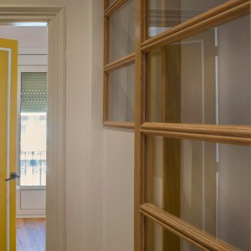 Cerramiento madera y cristal