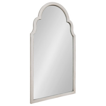 Damara Moroccan Style Arch Mirror, White 26x48
