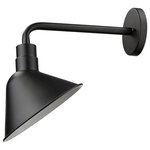 Acclaim Lighting - Acclaim Fuller 1 Light 12" Exterior Wall Mount, Matte Black - Highlight your home, inside or out, with the Fuller gooseneck barn light. This fixture boasts an angled metal shade with a white interior that can rotate to the left and right. Fuller is available in two sizes and is versatile enough to work with any style of decor.