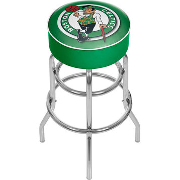 Bar Stool - Boston Celtics Logo Stool with Foam Padded Seat