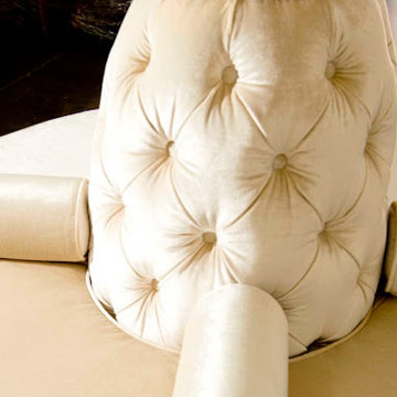 Center Banquette Sofa in Velvet from Robert Allen