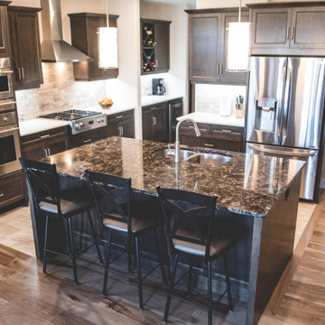 Custom kitchen with large island