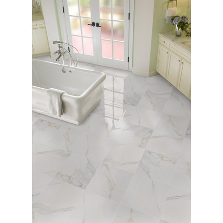 Adella Calacatta 18x18 Matte Porcelain Tile, 78.75 Sft