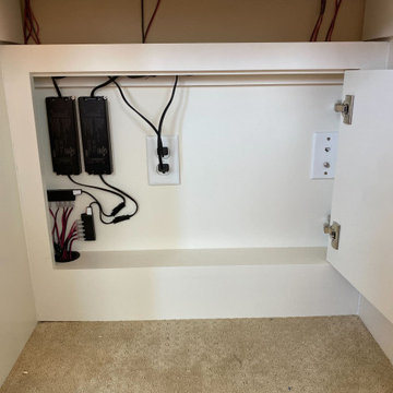 Hidden wire compartment to control that tangled mess.