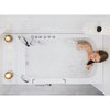 Ella Capri 30"x52" Air+Hydro Massage Walk-In Bathtub, Outward Swing Door, Faucet