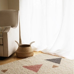 Teepee Geo Rug : Pink - Floor Rugs