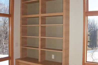 Inspiration for a contemporary home office remodel in Boston