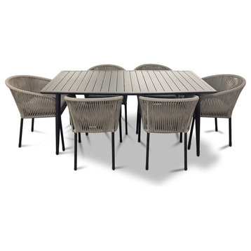 Osborne Aluminum Outdoor Dining Set w/ Table and 6 chairs with Cushions