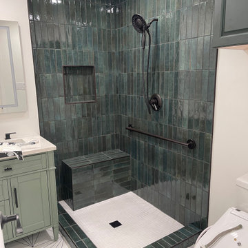 Refreshing Greens and Stylish Tiles