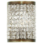 Livex Lighting - Livex Lighting 50571-64 Grammercy - 1 Light ADA Wall Sconce in Grammercy Style - Crystal strands strung in a decorative shade desigGrammercy 1 Light AD Hand Painted PalaciaUL: Suitable for damp locations Energy Star Qualified: n/a ADA Certified: YES  *Number of Lights: 1-*Wattage:60w Candelabra Base bulb(s) *Bulb Included:No *Bulb Type:Candelabra Base *Finish Type:Hand Painted Palacial Bronze