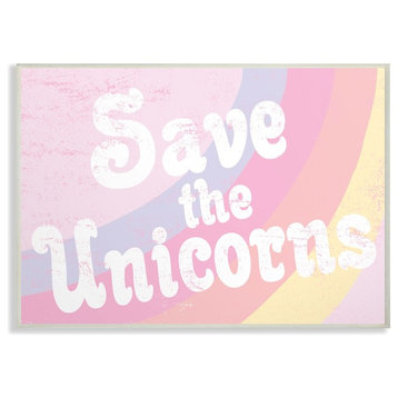 Stupell Ind. Save The Unicorns Wall Plaque Art, 10"x15"