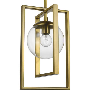 Atwell Collection Brushed Bronze 1-Light Pendant