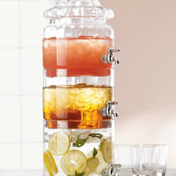 Stacked Optic-Glass Beverage Server - Serveware