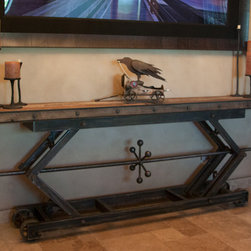 Industrial iron and reclaimed table. - Products
