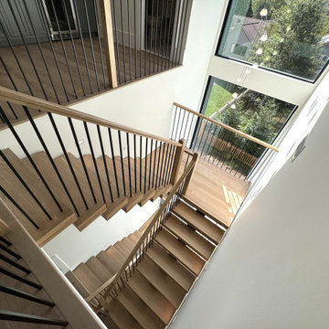Project #139 | Four Story Modern Floating Staircase