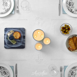 Monogram Flower Tablecloth - Tablecloths
