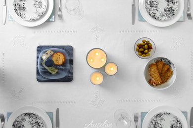Monogram Flower Tablecloth