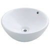 MR Direct V2200 Porcelain Sink, White, Chrome, Drain