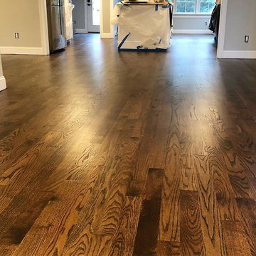 PORT WASHINGTON: NEW RED OAK WITH DARK WALNUT / NEUTRAL BLEND + BONA TRAFFIC HD