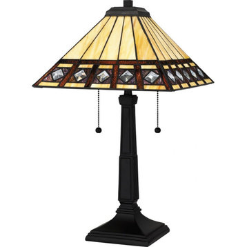 2 Light Table Lamp In Traditional Style-23 Inches Tall and 14 Inches Wide