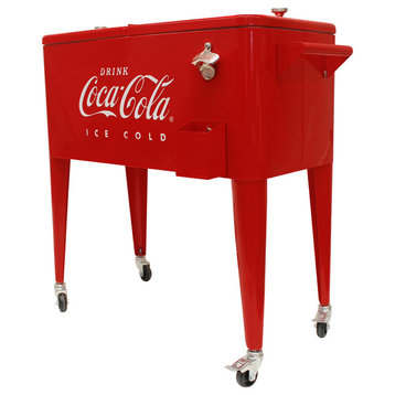 Coca-Cola Embossed Ice Cold Cooler, 80 Quart