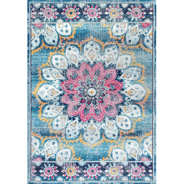 nuLOOM Withered Bloom In Bouquet Area Rug, Turquoise, 3'x5'