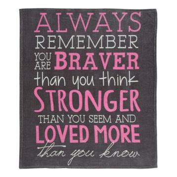 Always Remember You Are Braver Throw Blanket