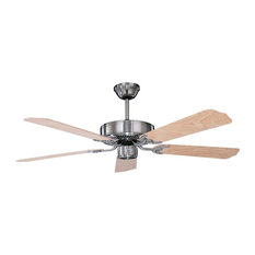 52" California Home Collection Ceiling Fan, Stainless Steel, Stainless Steel