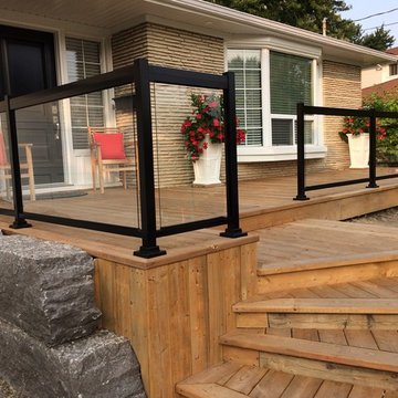 Aluminum and Glass Porch Railings - 123