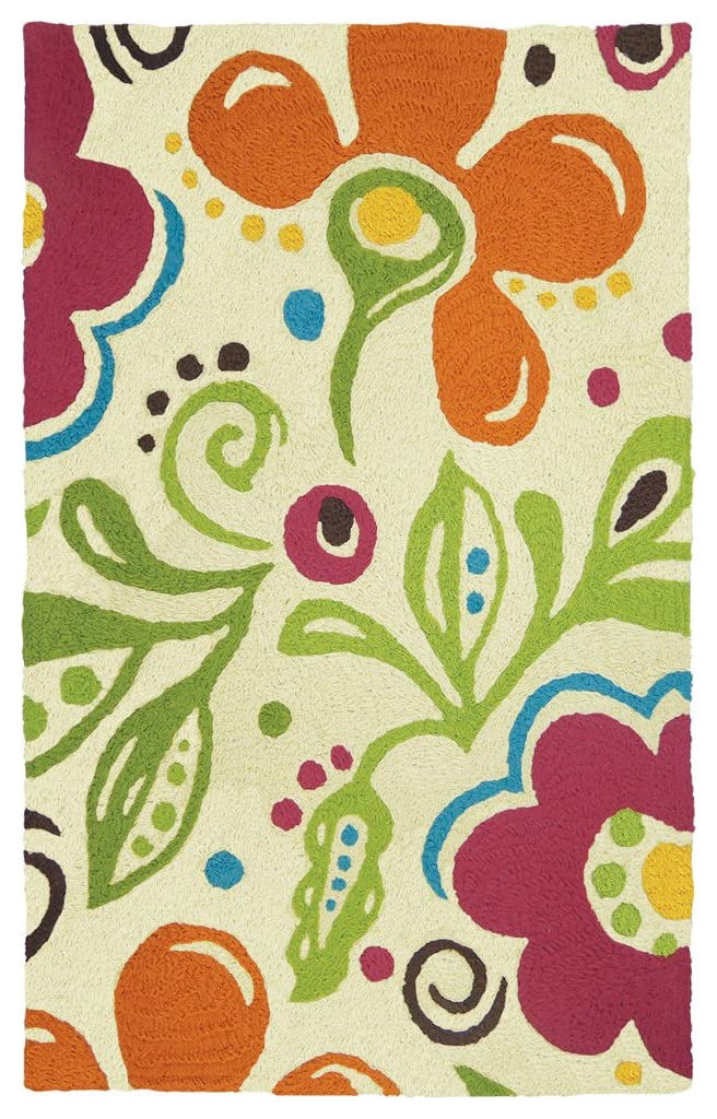 JellyBean Accent Rug Fab Floral - Contemporary - Outdoor Rugs - by Uber ...