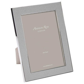Addison Ross Faux Shagreen Gray Picture Frame, 5"x7"