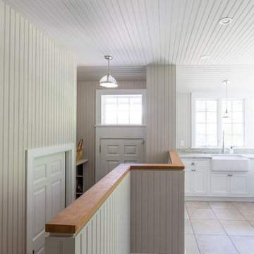 Sophisticated Mudroom and Garage