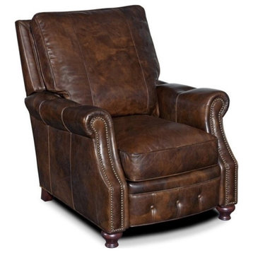 Seven Seas Leather Recliner Chair in Old Saddle Chocolate Brown by Hooker