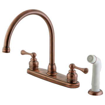 Kingston Brass KB72.BL 1.8 GPM Standard Kitchen Faucet - - Antique Copper