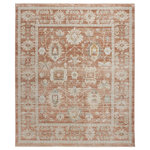 Nourison - Nourison Traditional Home 7'10" x 10'1" Terracotta Vintage Indoor Area Rug - Create a relaxing retreat in your home with this vintage-inspired rug from the Traditional Home Collection. A soft palette of terracotta orange enlivens the traditional Persian design, which is artfully faded for an heirloom look. The machine-made construction of polypropylene yarns delivers durability, limited shedding, and low maintenance. Finished with fringe edges that complete the look.