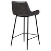 Cougar Counter Stool, Distressed Gray Leather