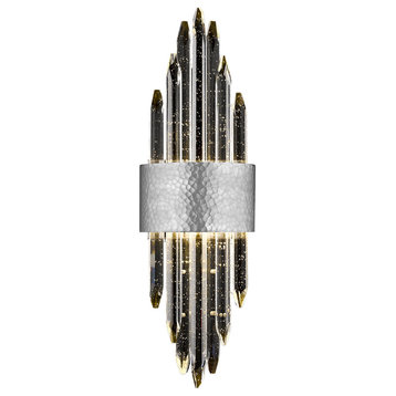 The Original Aspen LED Wall Sconce in Hammered Polished Nickel