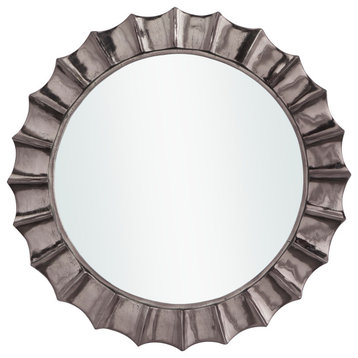 Modern Black Aluminum Wall Mirror 560700