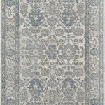 Rugs America - Rugs America Milford MD40A Transitional Vintage Chateau Grounds Rugs, 8'x10' - Elevate your space with an air of antique elegance, featuring our exquisite Chateau Grounds area rug, reminiscent of a timeless heirloom usually spotted in a royal chateau. Traditional motifs bloom and vine its way throughout the piece, featuring a subdued color palette of navy blue, cream, and taupe while flawless linework creates symmetry and cohesion. This striking gem features a subtle worn-out texture that gives the impression of a beautiful heirloom passed down through many generations. Features