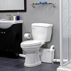 Saniflo SaniPLUS: Macerating Upflush Toilet Kit (with Standard Bowl) - Toilets