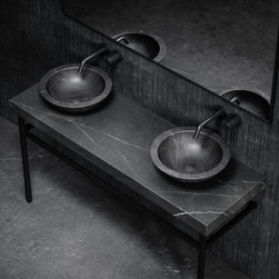 Lomazzo Countertop Vanity Unit Pietra Grey Marble 1400mm - Baths