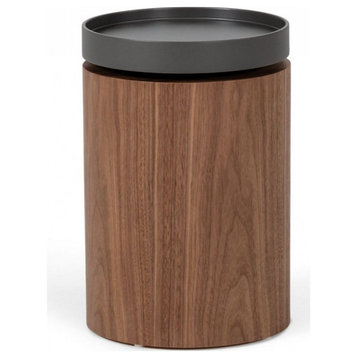 Dye Modern Gray and Walnut End Table