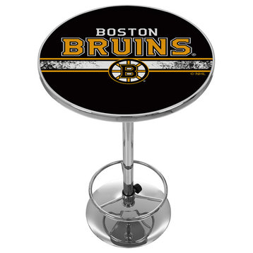 NHL Chrome Pub Table, Boston Bruins