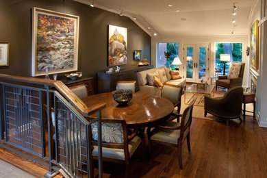 Example of an eclectic living room design in Other
